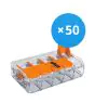 Voordeelpak 50x Wago 221-415 Verbindingsstuk Compact | 5 Kabel Aansluiting - Montageklem