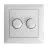 EcoDim Bouton variateur DUO Busch-Jaeger Balance SI incl. Cache Interrupteur Rotatif