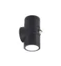 Ansell Applique Murale Reef Noir Up & Down - Extérieur - 10W 885lm 90D - 830-840-860 CCT | IP65 -Détecteur de Mouvement et de Lumière