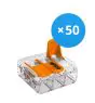 Lot 50x Wago 221-413 Connecteur Compact | 3 Câble connexion - Connecteur filaire