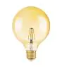 Osram Vintage 1906 LED E27 Globe Filament Dorée 125mm 6.5W 650lm - 824 Blanc Très Chaud | Dimmable - Équivalent 50W